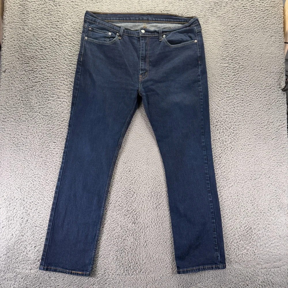 Levi's 514 Jeans Mens 40x32 Blue Cotton Denim Straight Streetwear Travel Stretch